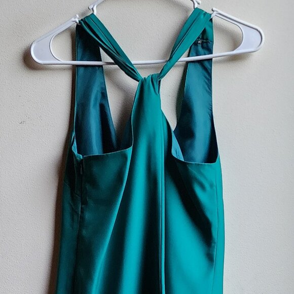 J. Crew Teal Cross Back Shift Dress Size 0 - Picture 16 of 16